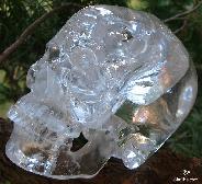 Amazing Rainbows, Giant 6.5" Quartz Rock Crystal Carved Crystal Skull, Super Realistic