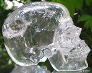 12/13 Top Clear, Lifesized 6.9 Inches Quartz Rock Crystal Super Realistic Skull 