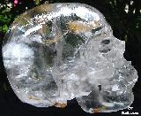 Top Clear, Great Rainbows, Titan 12.2 inches Quartz Rock Crystal Super Realistic Skull
