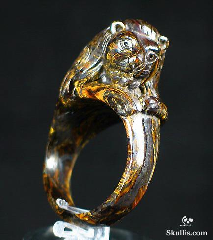 Tiger's Iron Eye Lion Ring