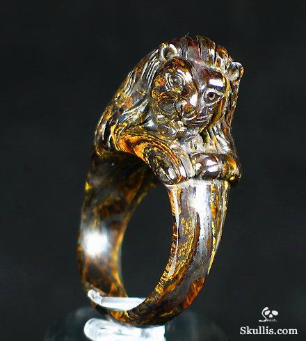 Tiger's Iron Eye Lion Ring