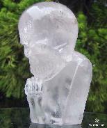 Rainbows Perfect Quartz Rock Crystal Carved Crystal Thinker Skull