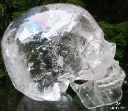 Unusual Tone!  Original,  Pure Pyrite Crystal Skull Carving
