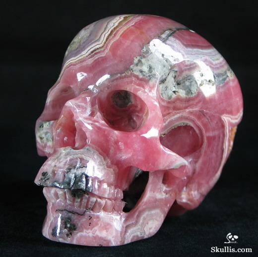 Rhodochrosite Crystal Skull