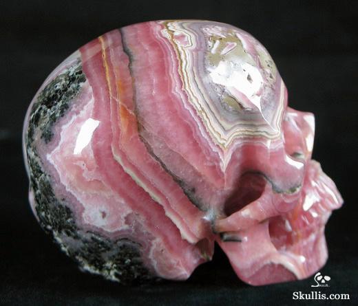 Rhodochrosite Crystal Skull