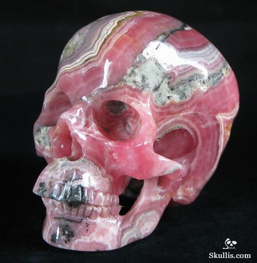 Rhodochrosite Crystal Skull