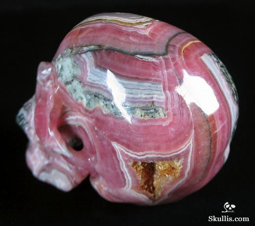 Rhodochrosite Crystal Skull