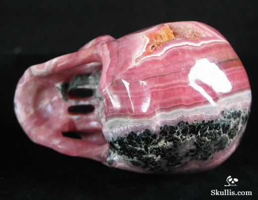 Rhodochrosite Crystal Skull