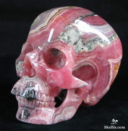 Rhodochrosite Crystal Skull