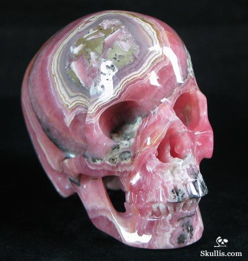 Rhodochrosite Crystal Skull