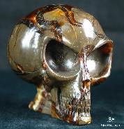2.6" Dragon Septarian Stone Carved Crystal Alien skull