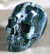 Beautiful Geode, 3.1" Ocean Jasper Carved Crystal Skull Super Realistic