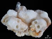 Original 5.7" Selenite Carved Crystal Skull, Mineral Specimen
