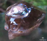 Rainbows Rainbows 4.2" Rutilated Quartz Rock Crystal Carved Crystal Alien Skull
