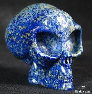 2.4" Lapis Lazuli Carved Crystal Alien Skull