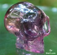 Top Quality, 1.3" Amethyst Carved Crystal Alien Skull
