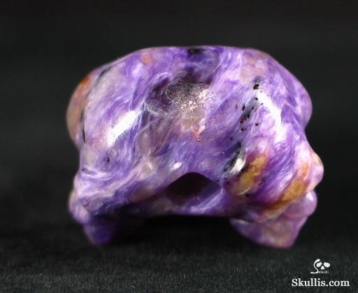 Russian Charoite Crystal Raven Skull