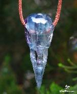  2.3" Fluorite Carved Crystal Raven/Crow Skull