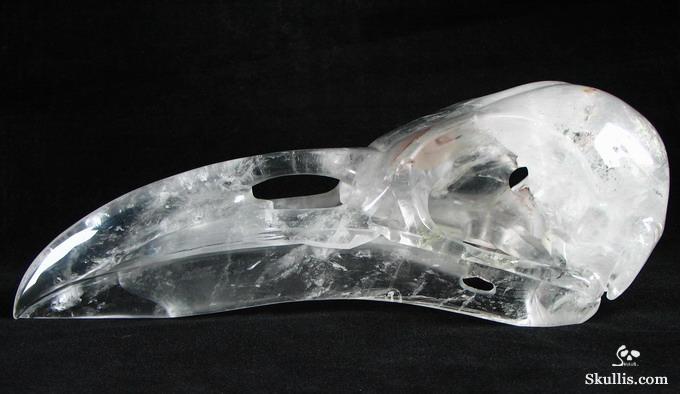 Quartz Rock Crystal Raven/Crow Skull