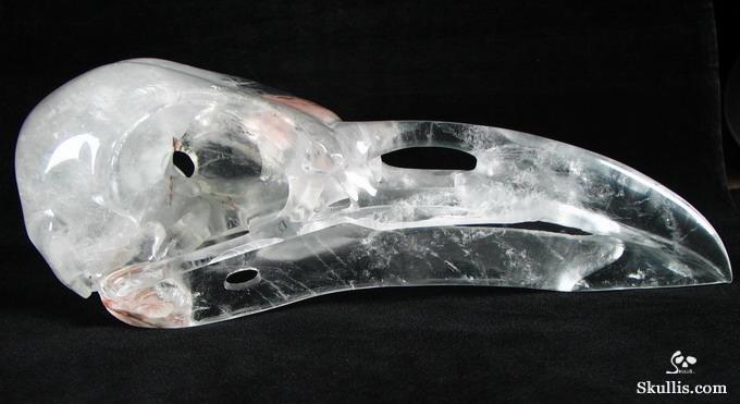 Quartz Rock Crystal Raven/Crow Skull