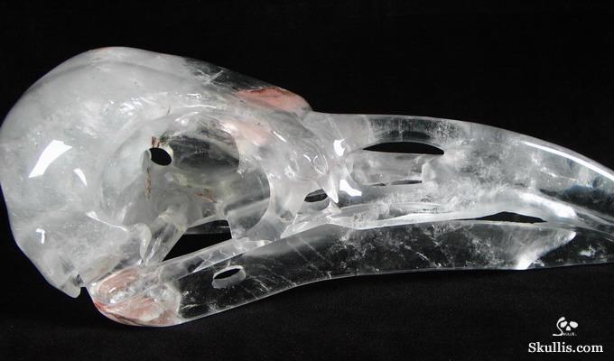 Quartz Rock Crystal Raven/Crow Skull