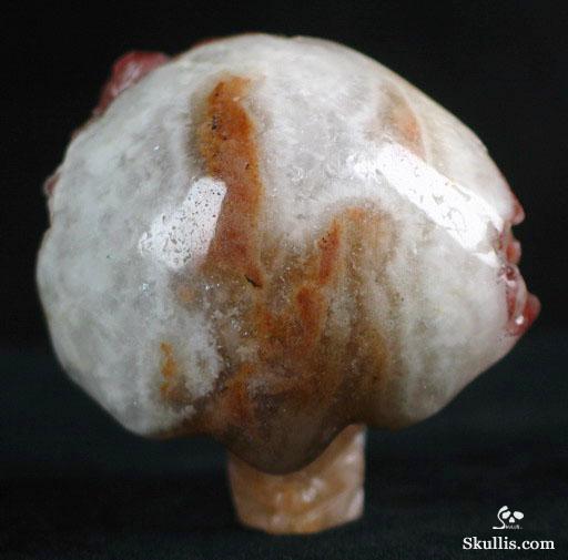 Quartz Rock Crystal with reds Druse Crystal Alien Skull