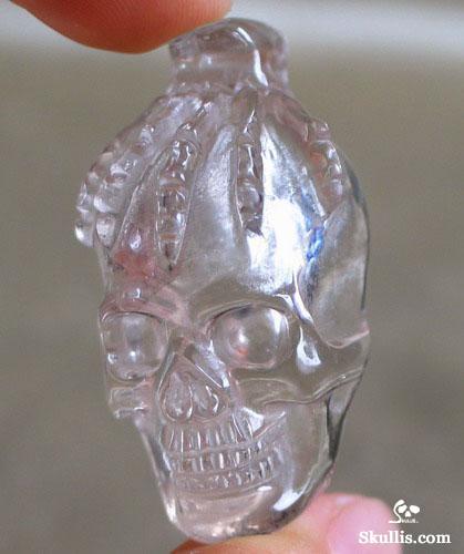 Smoky Skull Bones Pendant