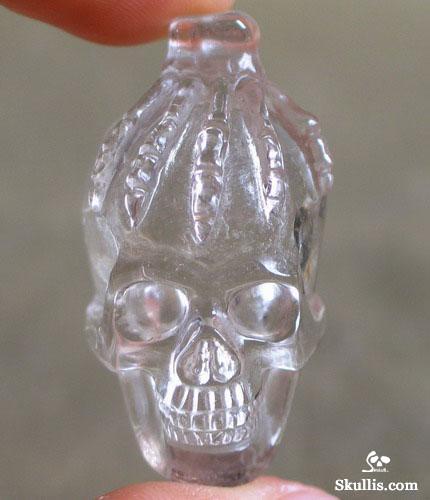 Smoky Skull Bones Pendant