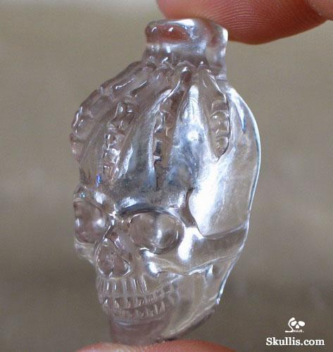 Smoky Skull Bones Pendant