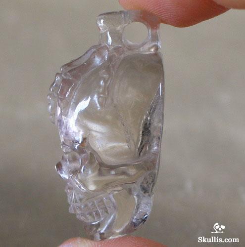 Smoky Skull Bones Pendant