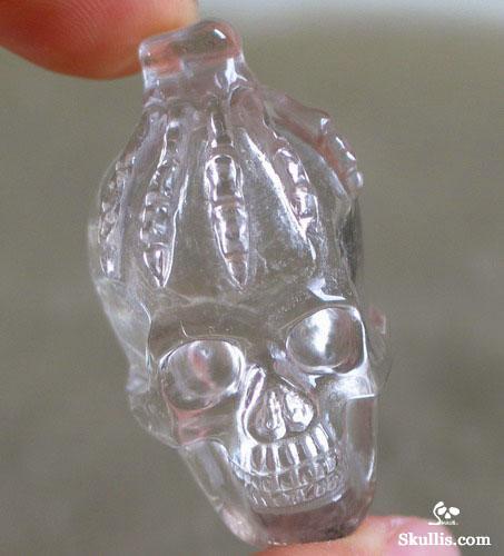 Smoky Skull Bones Pendant