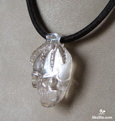 Smoky Skull Bones Pendant