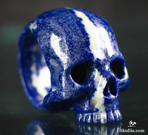 Lapis Lazuli Skull Ring