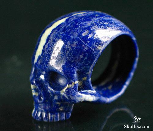 Lapis Lazuli Skull Ring