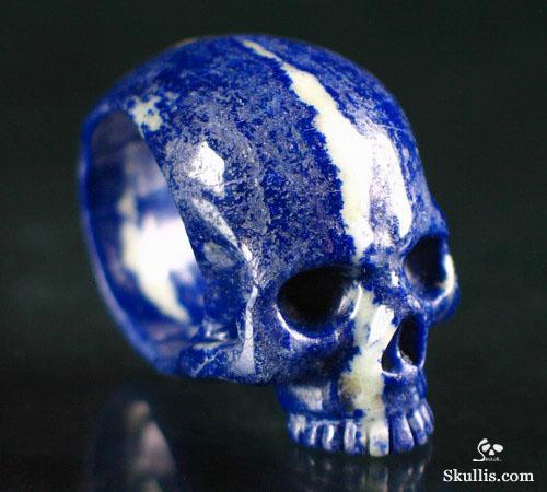 Lapis Lazuli Skull Ring