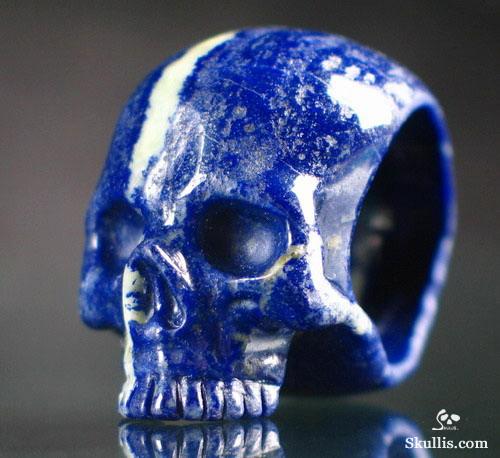 Lapis Lazuli Skull Ring