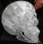 Unusual Tone!  Original,  Pure Pyrite Crystal Skull Carving