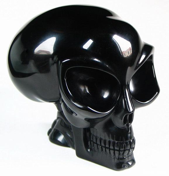 Black Obsidian Crystal Alien Skull