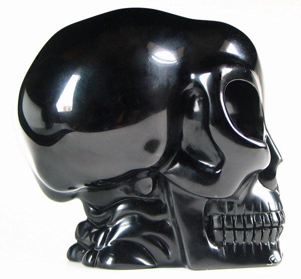 Black Obsidian Crystal Alien Skull