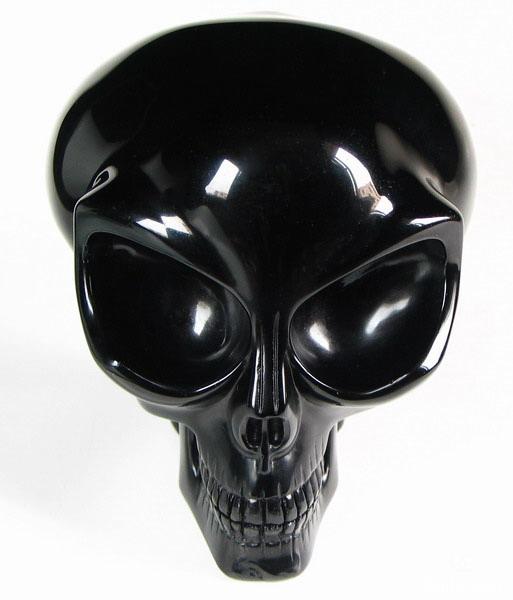 Black Obsidian Crystal Alien Skull