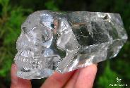 Rainbows Clear 5.1" Quartz Rock Cryst Carved Crystal Skull, Realistic