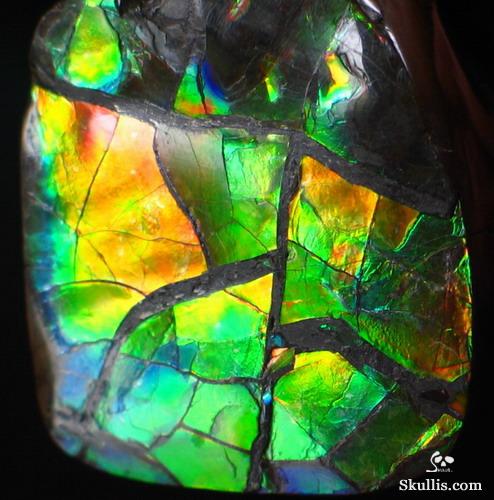 Ammolite Crystal Skull