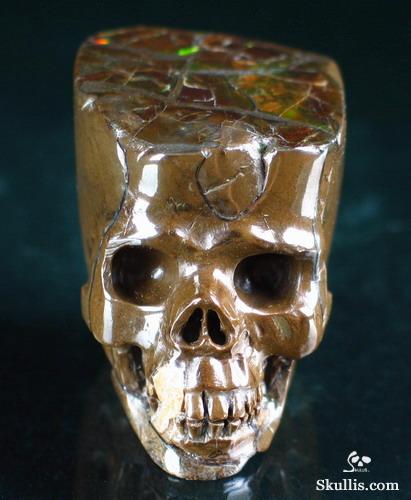 Ammolite Crystal Skull
