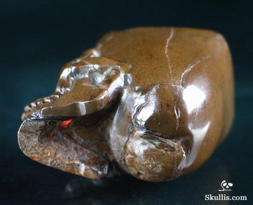 Ammolite Crystal Skull