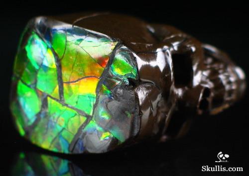 Ammolite Crystal Skull