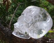 LIFESIZED, Top Clear Quartz Rock Crystal Carved Crystal Skull, Super Realistic