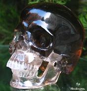 Large 4.5" Smokey Quartz Rock Crystal Carved Crystal Skull