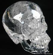 Huge 5.4" Clear Quartz Rock Crystal Carved Crystal Skull