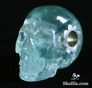 aquamarine skull