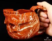 5.8'' Red Jasper Carved Crystal Skull Cup